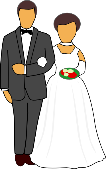 Wedding Couple Clip Art At Clker Com   Vector Clip Art Online Royalty