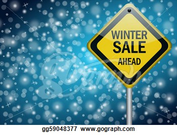 Winter Sale Background With Snowflakes