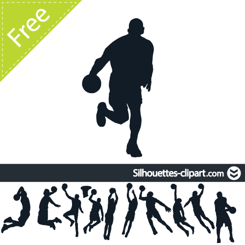 Basketball Players Vector Silhouettesilhouettes Clipart   Silhouettes    