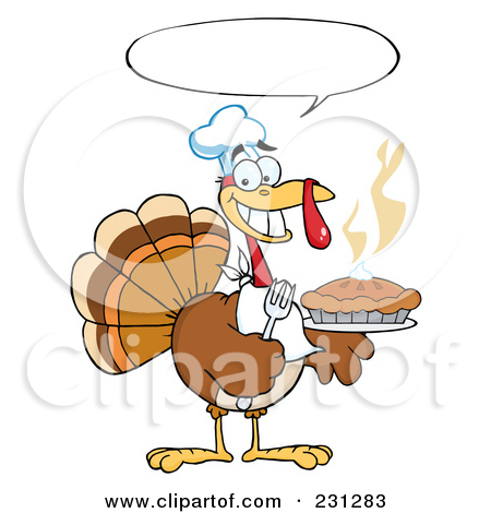 Clipart Illustration Of A Black And White Outline Of A Thanksgiving