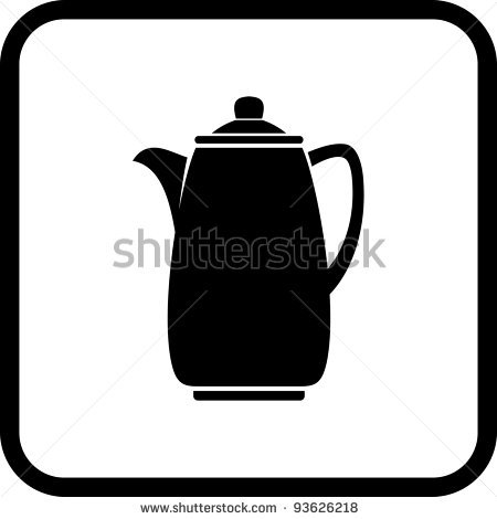 Coffee Pot Silhouette Stock Vector Coffee Pot Vector Icon Isolated On
