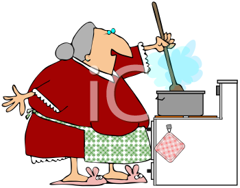 Cooking Clip Art Image  Grandma Cooking