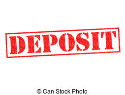 Deposit Rubber Stamp Over A White Background