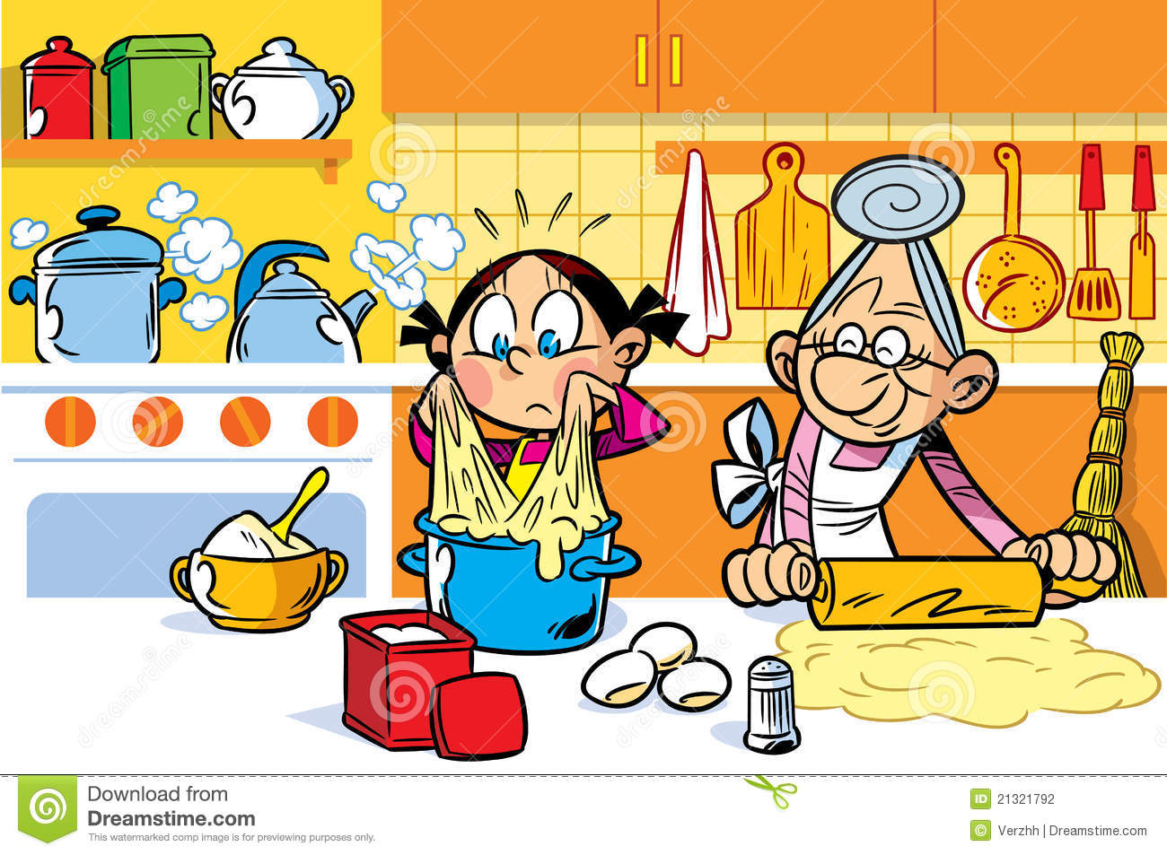 Displaying 15  Images For   Grandma Cooking Clipart