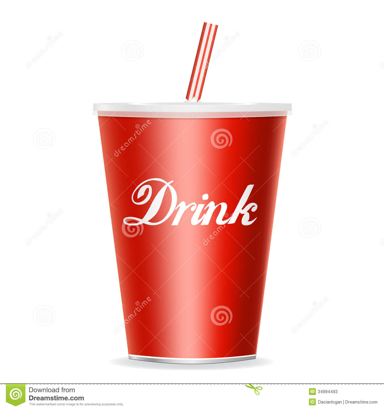 Drink Cup With Straw Stock Photos   Image  34994493