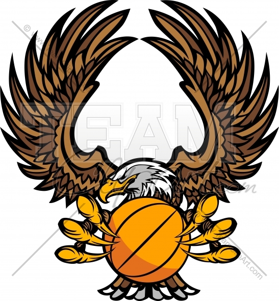 Eagle Basketball Logo Design 0722 This Eagle Basketball Clipart Image