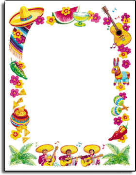 Free Fiesta Paper Borders Pictures