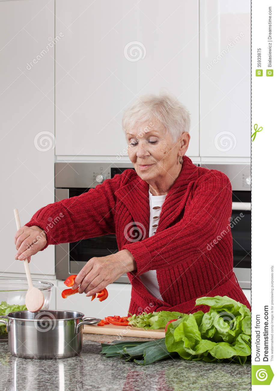 Grandma Cooking Royalty Free Stock Photo   Image  35933875