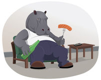 Hippopotamus Eating Stock Vectors Illustrations   Clipart