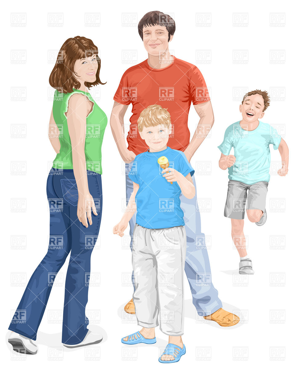 Mother And Father Clipart Happy Family   Mum Dad And