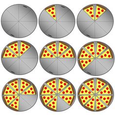 Pizza Party Fractions Clipart Set  This Set Includes 22 Images  Image    