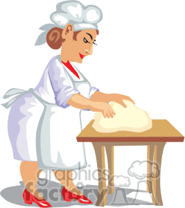 Png Women Lady Female Chef Cook Cooking Baker Bakers Kneading Dough