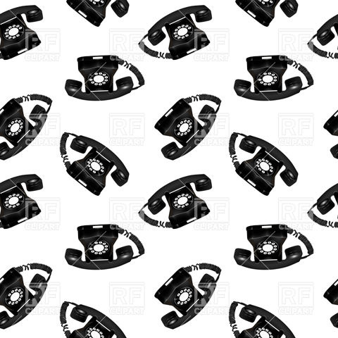 Retro Telephone Seamless Pattern Download Royalty Free Vector Clipart