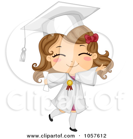 Royalty Free Vector Clip Art Illustration Of A Cute Graduate Girl