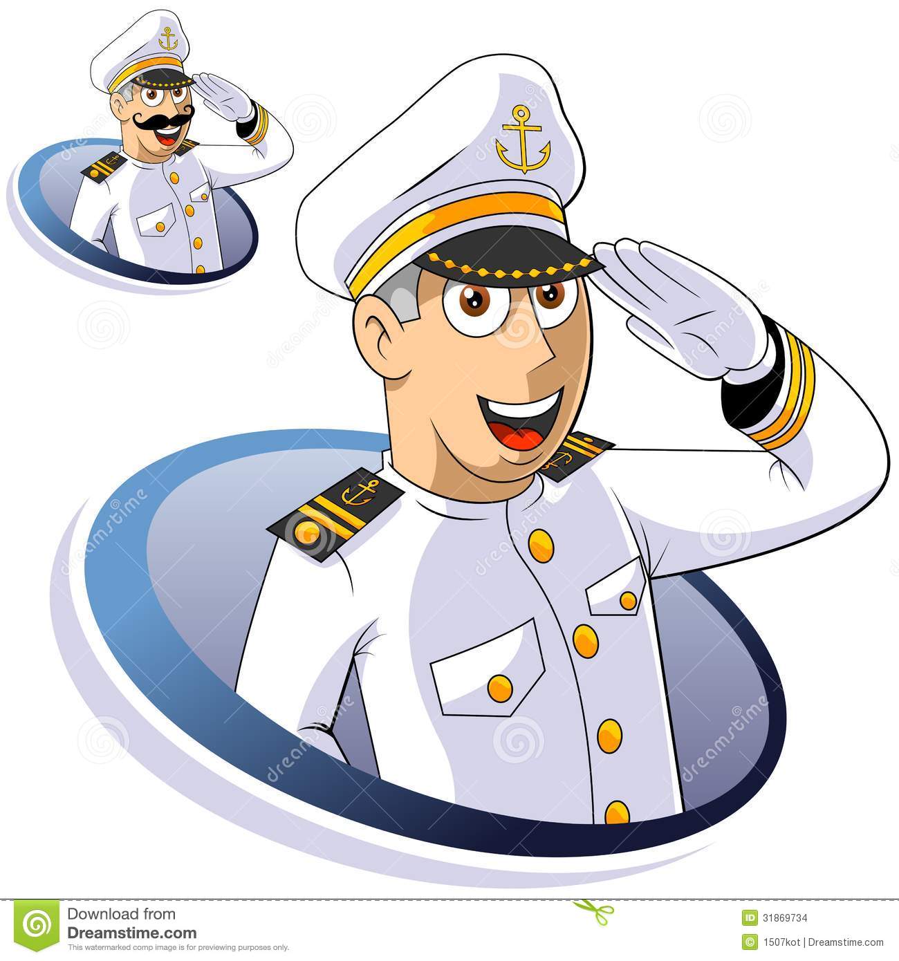 Ship Captain Clipart Captain Of Ship Salutes 