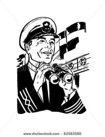 Ship S Captain   Retro Clipart Illustration   62583580   Shutterstock