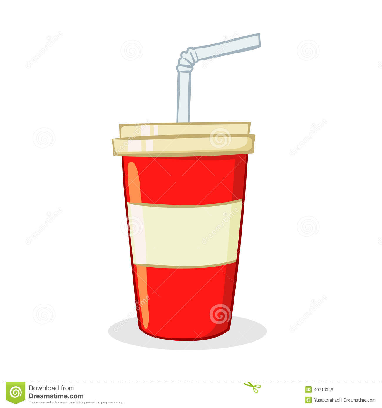 Vector Illustration Of A Cup Of Soda Drink