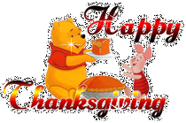 Winnie The Pooh And Piglet Happy Thanksgiving Glittering Comment   Flm
