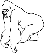 Ape Clipart Black And White Gorilla Clip Art