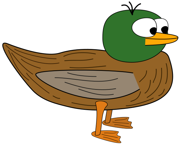 Cartoon Duck Clipart Medium Size