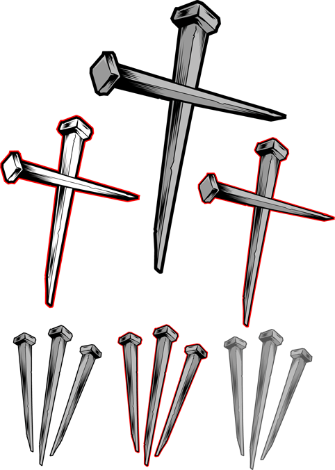 Clip Art Hoard  Cross Of Nails