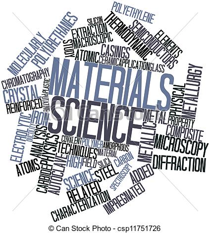 Clip Art Of Word Cloud For Materials Science   Abstract Word Cloud For