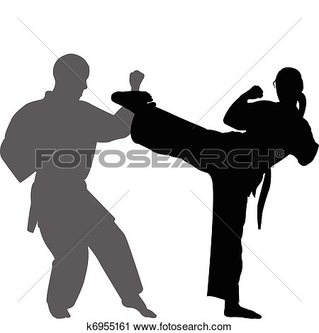Clipart   Karate Match   Vector  Fotosearch   Search Clip Art