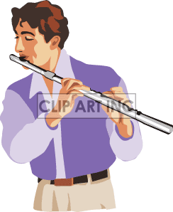 Flute Player Clipart Shirt Playing A Flute