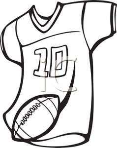 Football Jersey And Football   Royalty Free Clipart Picture