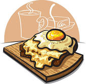 French Toast Clip Art Cheese Toast With Egg