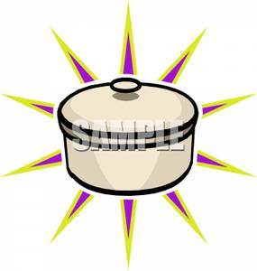 Of A Sparkling Clean Cooking Pot   Royalty Free Clipart Picture