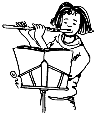 Playing The Flute   Clip Art Gallery