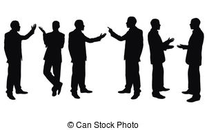 Point Of View   Businessmen Isolated On The White Background