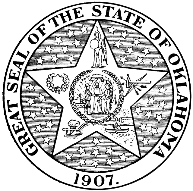 Seal Of Oklahoma   Clipart Etc