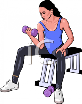 This Woman Working Out With Hand Weights Clipart Image Is Available