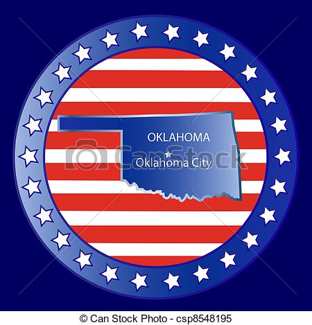 Vector   Oklahoma State Seal Stamp Usa   Stock Illustration Royalty