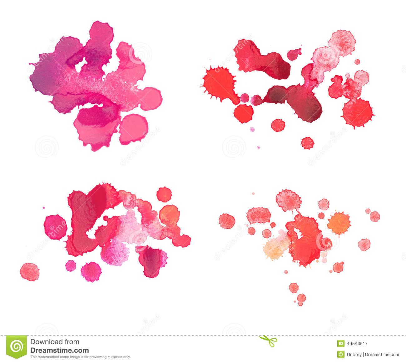 Abstract Watercolor Aquarelle Hand Drawn Red Blood Stock Photo   Image