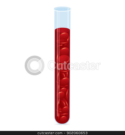Blood Cell Test Tube Vector Stock Vector Clipart Vector Illustration