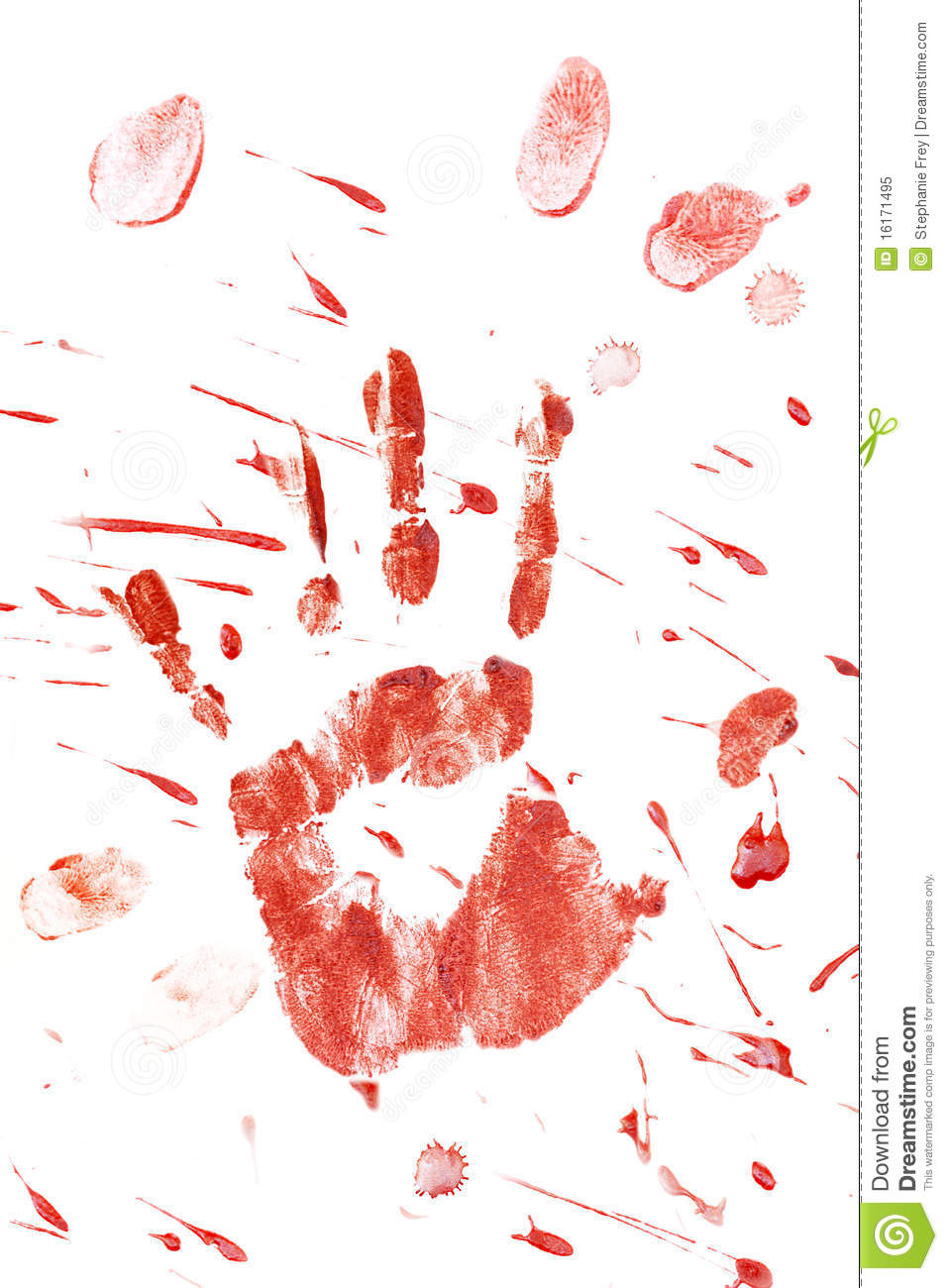 Bloody Handprint With Splatter