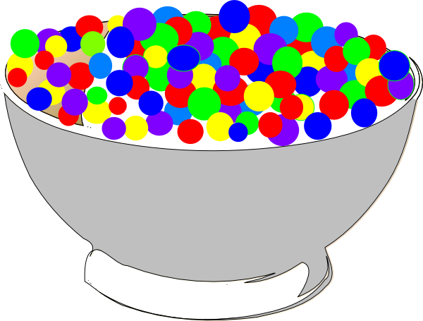 Bowl Of Colorful Cereal Clip Art At Clker Com   Vector Clip Art Online    