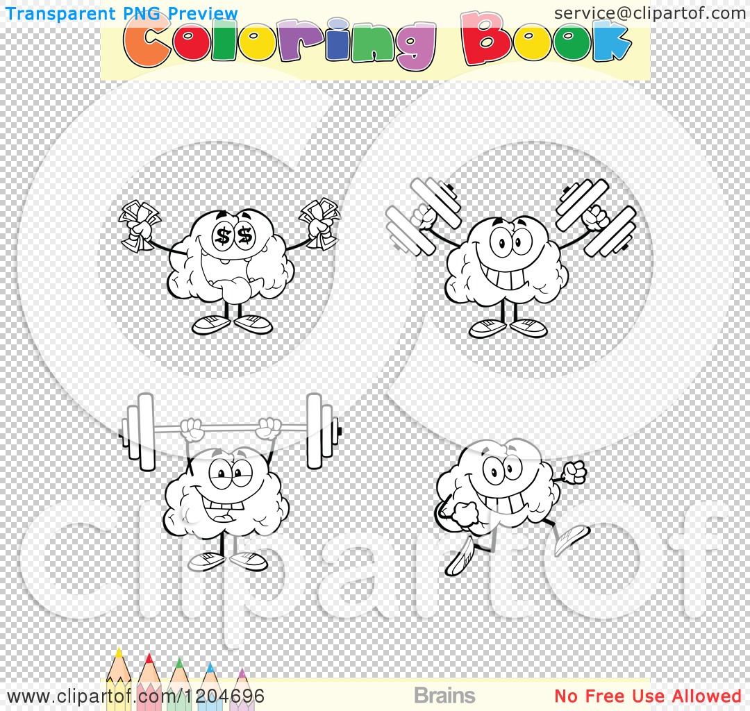 Cartoon Brain Outline Clip Art Vector Online Royalty Free Picture