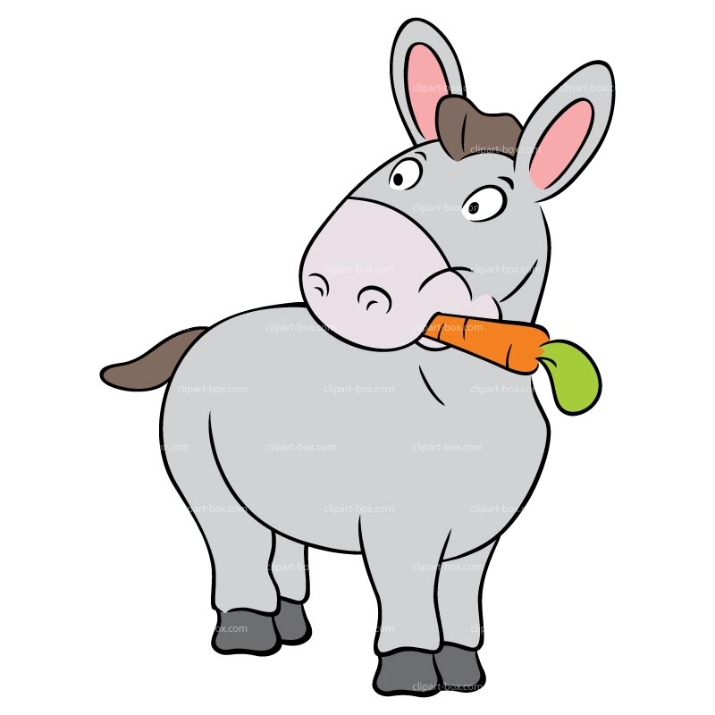 Cartoon Donkey And Cowby Clipart
