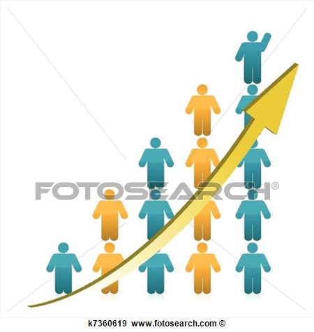 Clip Art   People Graph Showing Growth  Fotosearch   Search Clipart