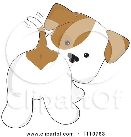 Cute Cartoon Dogs Clip Art   Clipart Cute Puppy Looking Back And