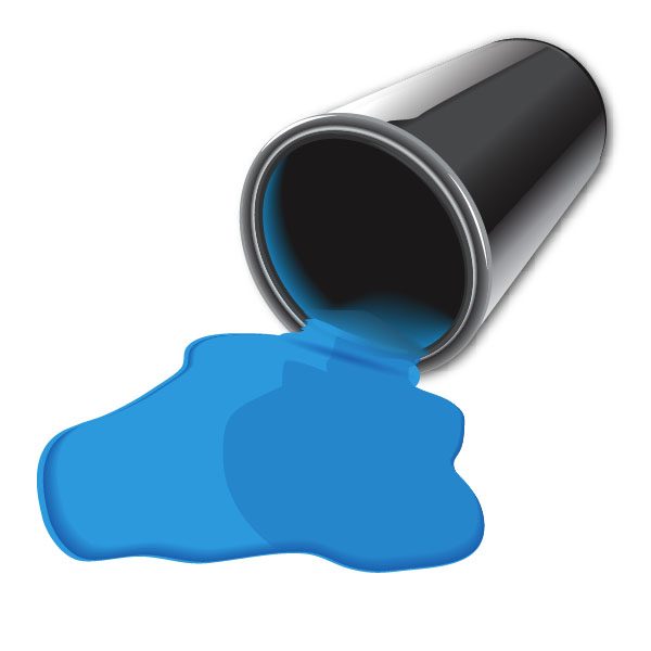 Draw A Spilled Paint Bucket In Illustrator
