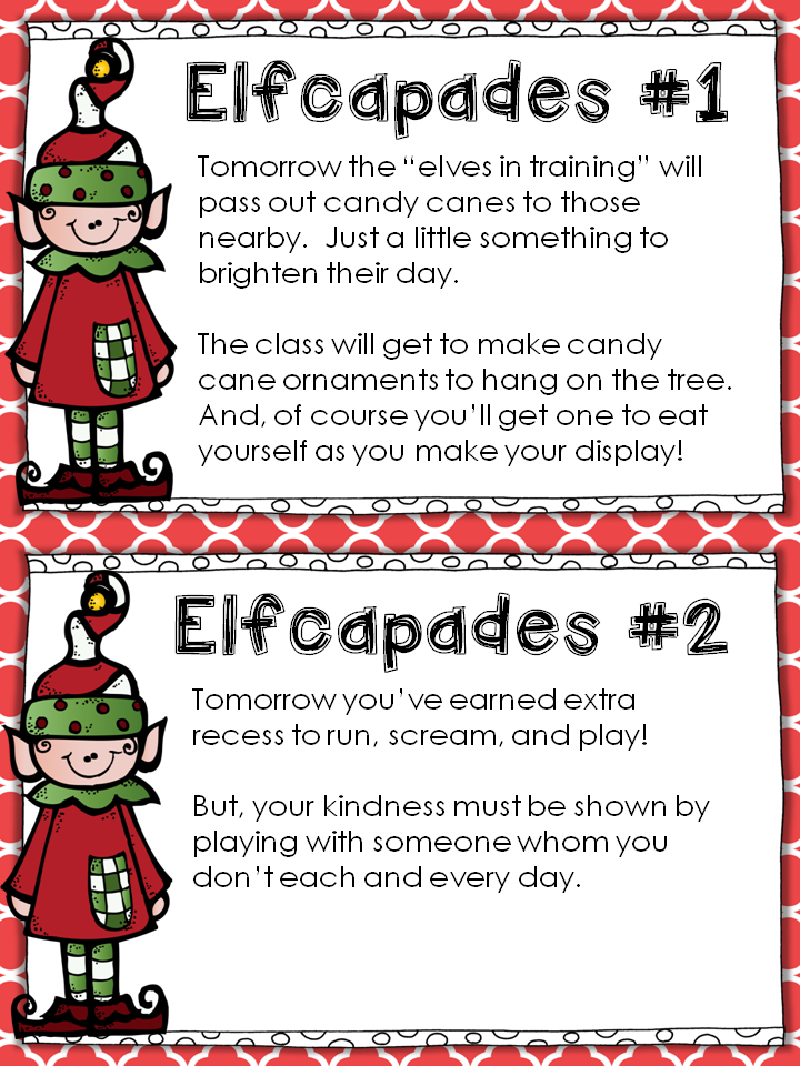 Elfcapades  Elf In The Classroom   Random Acts Of Kindness  Freebie