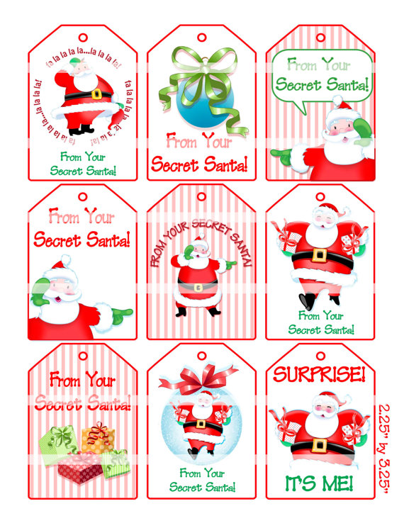 Items Similar To Digital Clipart Instant Download Secret Santa Gift    