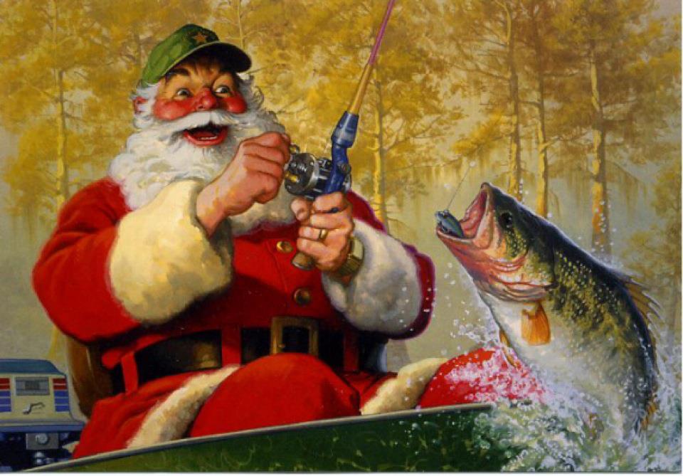 New York Outdoors   Santa Claus Bass Fishing