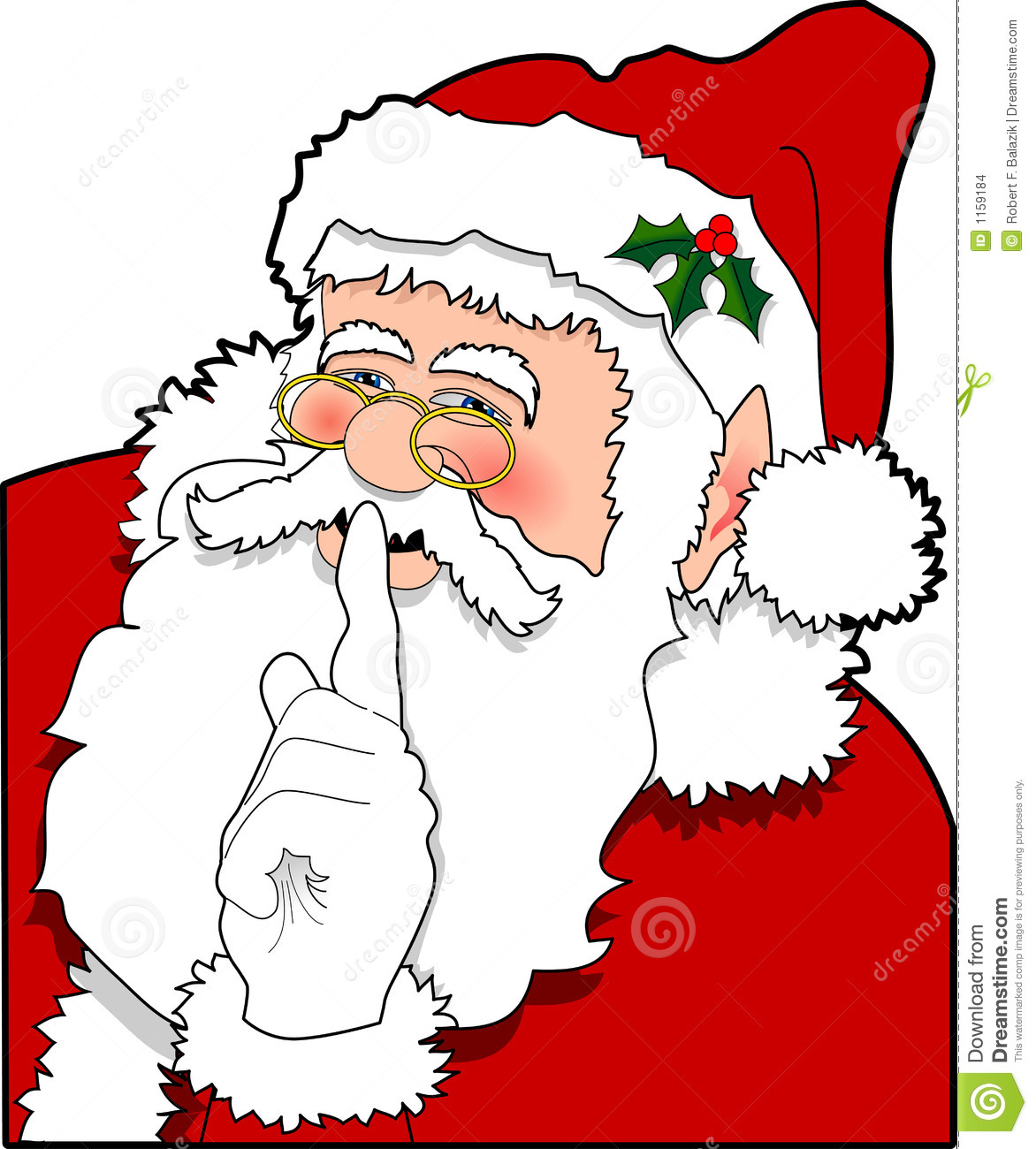 Raster Cartoon Graphic Depicting Santa Claus 