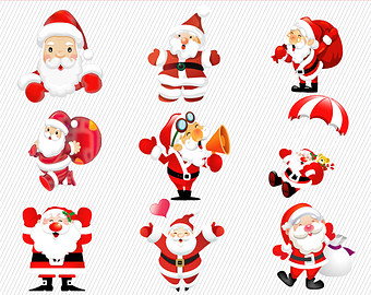 Santa Clause Clipart  Christmas Clipart  Santa Claus Illustration